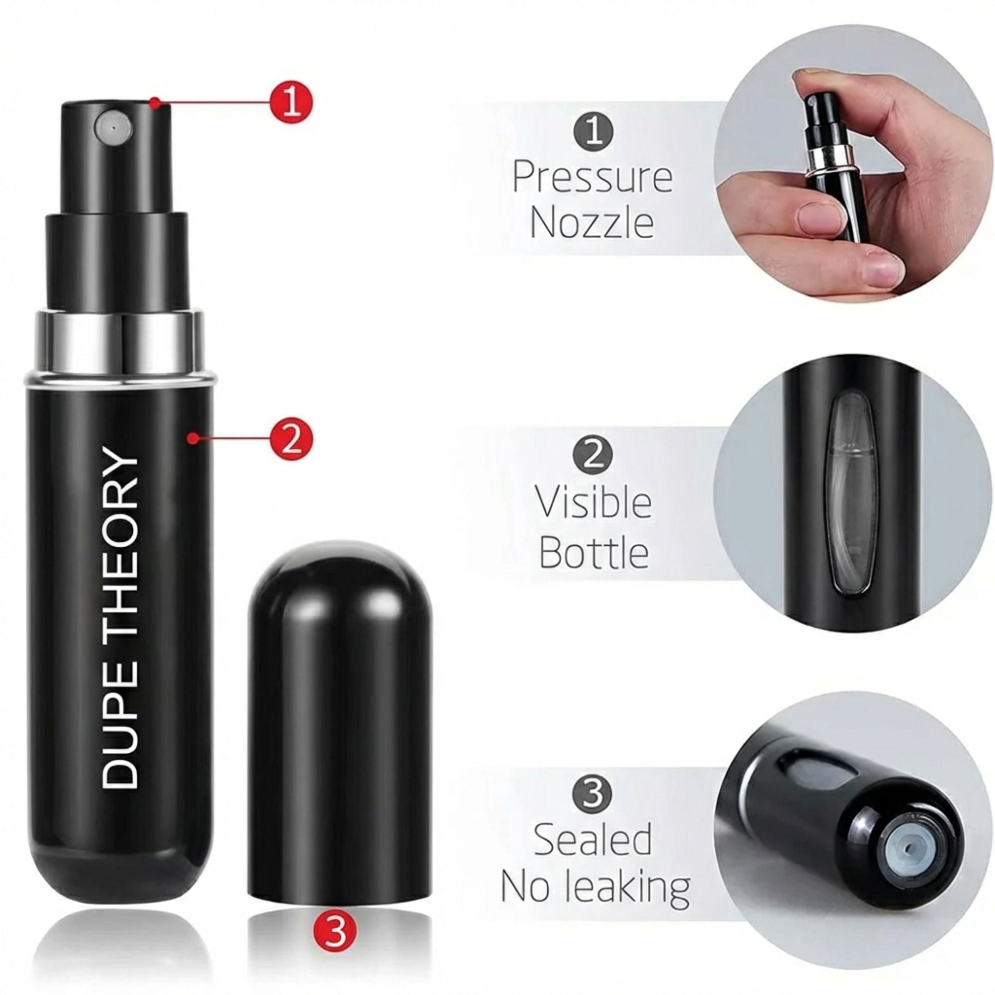Refillable Perfume Travel Atomizer 2 Pack
